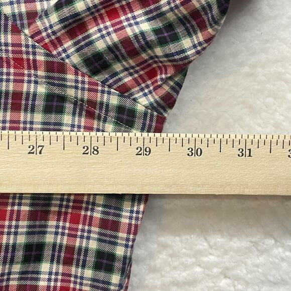 Ralph Lauren Shirt Mens 3XLT Tall Red Green Plaid Classic Fit Button Down Pony - Picture 8 of 10